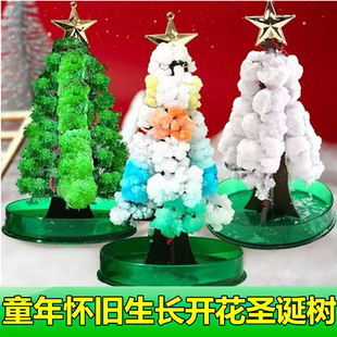 纸树开花圣诞树七彩魔法结晶雪花树神奇浇水生长儿童手工礼物玩具