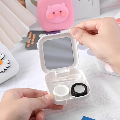 隐形眼镜眼镜盒创意可爱翅膀美瞳双联盒卡通心近视伴侣盒