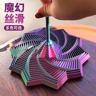 跨境3d打印带手柄萝卜塔幻觉解压玩具螺旋塔烦躁之星解压水晶