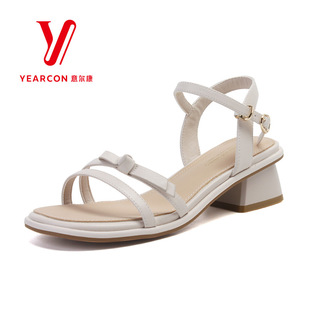 女款 时尚 夏季 百搭仙女风配裙子绝美爆款 11007 2023新款 意尔康凉鞋