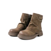 百搭侧拉链裤 意尔康女鞋 粗跟时尚 新款 管靴5762GM31510B 2026春秋季