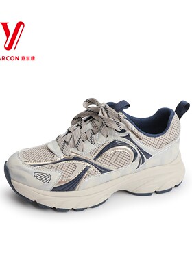 意尔康女鞋2026春季新款防滑透气休闲鞋厚底老爹鞋女6182AD15072U