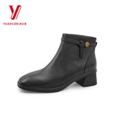 2025秋冬季 新款 真皮百搭时尚 意尔康女鞋 侧拉链时装 靴5662GM31179B