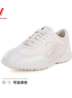 意尔康女鞋2026春季新款拼色刺绣设计轻便软底阿甘鞋6181ZD15931U