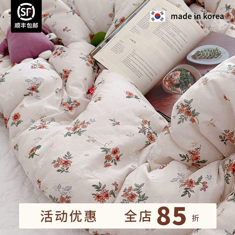 现货▲ 特惠bi眼入 DU家复古碎花ASAROOM 韩国柔软莫代尔春秋被