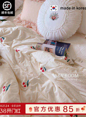 现货▲小美私藏 ~ 甜美小樱桃ASAROOM韩国纯棉樱桃被套清新又可爱