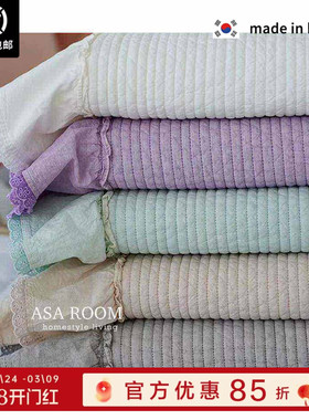 现货▲巨好看 小美自留 ASAROOM 韩国80支绗缝床单荷叶边床盖