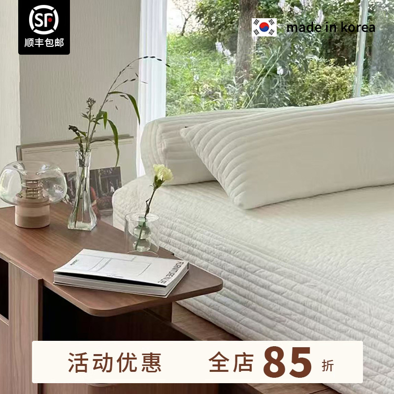 韩国纯棉床笠绗缝加厚防滑