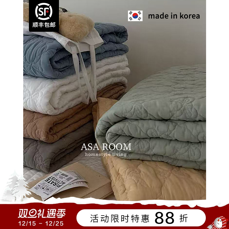 绝版！清仓断色断码床单 ASAROOM韩国莫代尔软糯刺绣蝴蝶结床盖