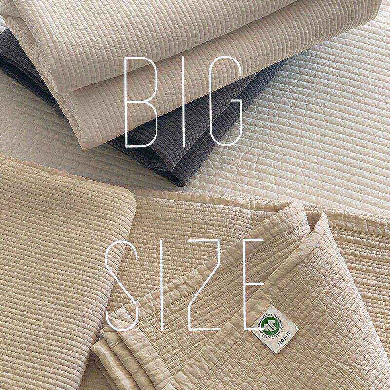 超大号全家用床单~ASAROOM 韩国纯有机棉绗缝床盖 210*320