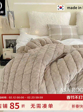 现货▲小美自留~ASAROOM韩国莫代尔短绒四季被床单两用 可机洗