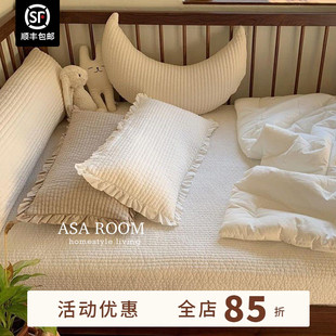 70儿童枕套 现货 自家宝宝用～asaroom韩国绗缝纯棉枕套靠枕