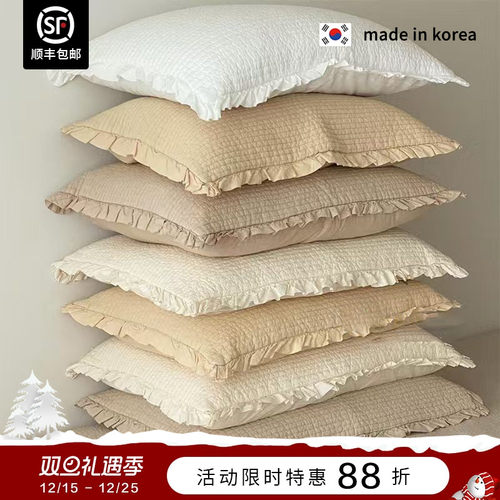 ASAROOM纯棉韩国荷叶边绗缝