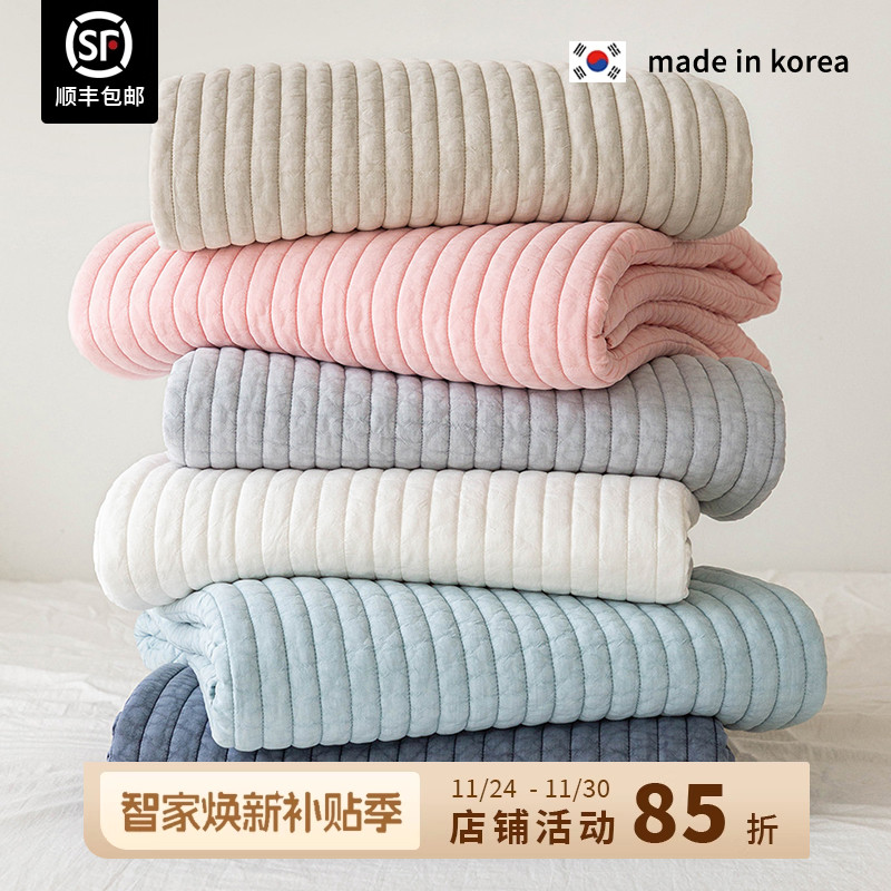 现货▲柔软莫代尔100%床盖~ASAROOM 韩国绗缝床单夏被两用