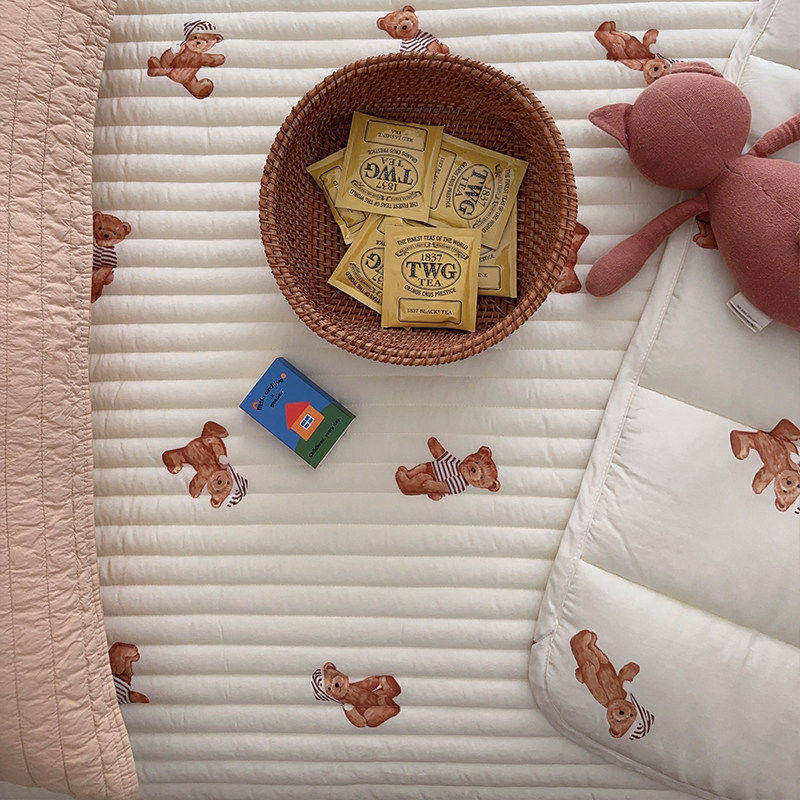 现货 ▲莫代尔100两面用床单 韩国ASAROOM柔软夹棉床盖防滑可机洗