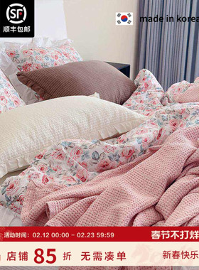 ▲高级感~温柔玫瑰 ASAROOM 韩国广木棉被套贴身柔软纯棉被罩