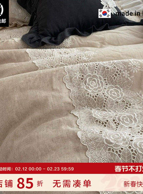 现货▲小美私藏~贵妇姐姐bi入 ASAROOM韩国棉麻空调被 重工春秋被