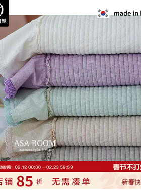 现货▲巨好看 小美自留 ASAROOM 韩国80支绗缝床单荷叶边床盖