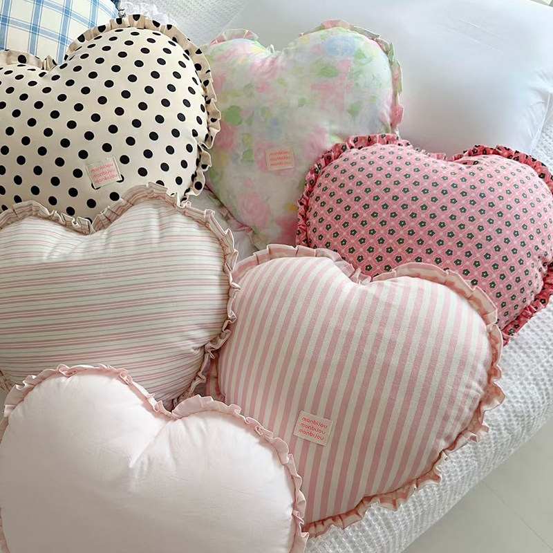 现货▲ASAROOM 韩国ins爱心抱枕靠背垫 靠枕卧室装饰拍照神器