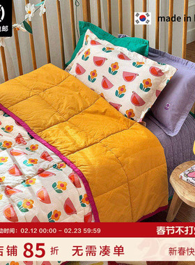 现货▲5折限量小花 韩国品牌Tinycosmos 儿童纯棉空调被可机洗