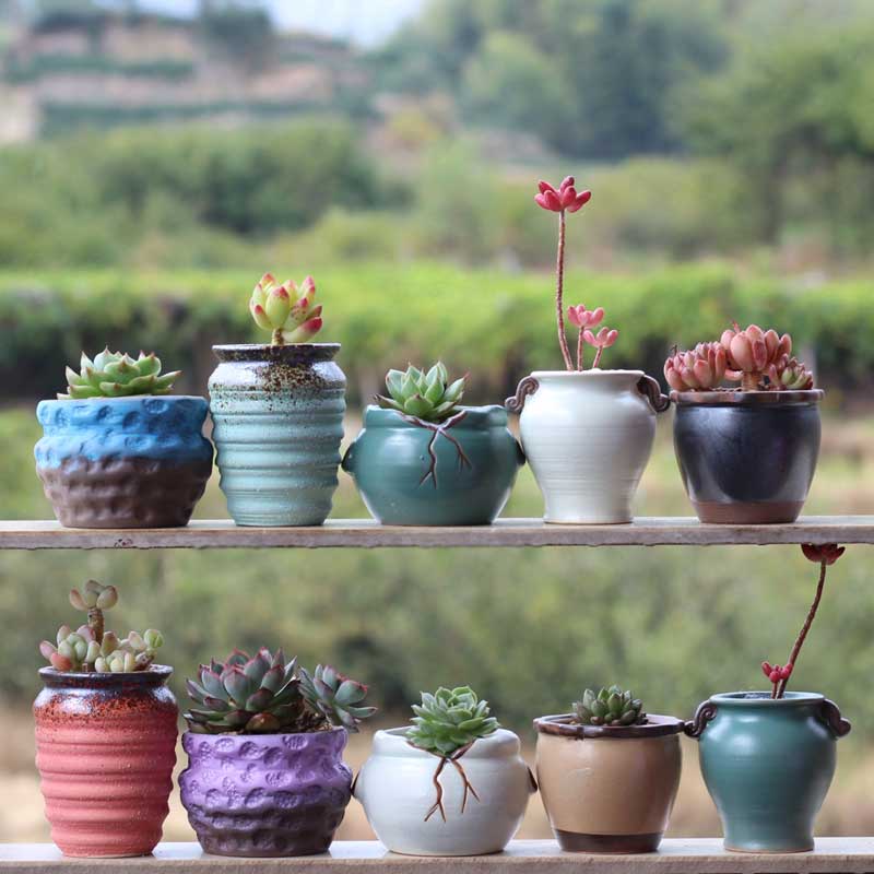 小号简约花盆陶瓷桌面景观