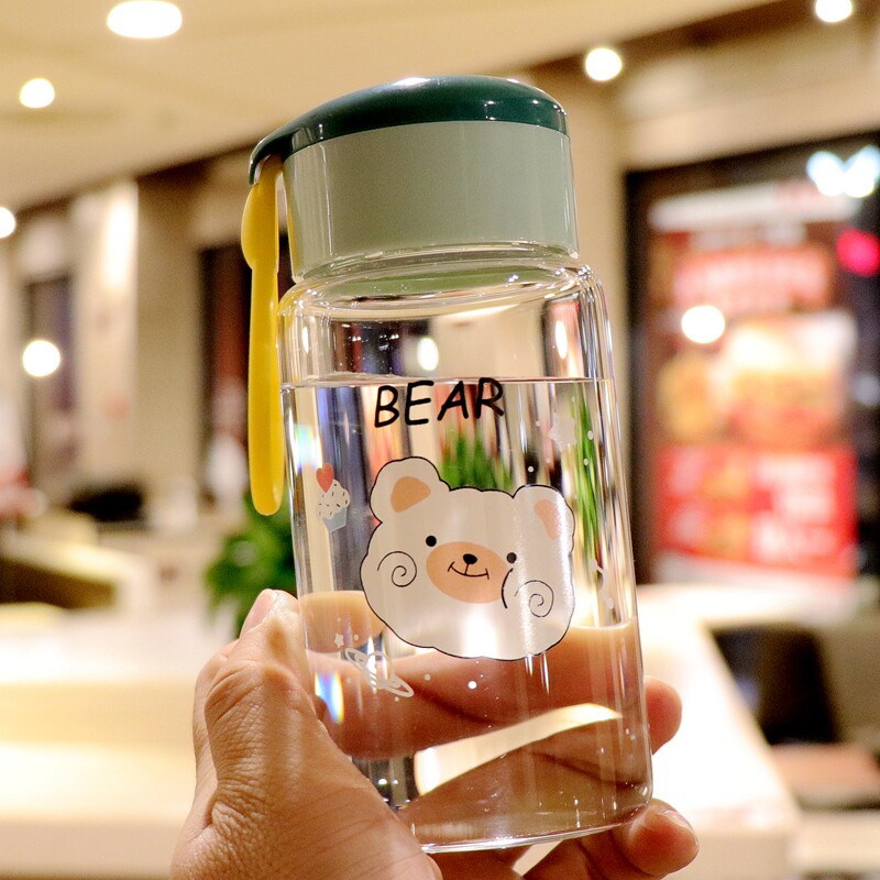 迷你玻璃杯男女情侣水杯子带提绳 创意便携可爱小巧随手杯小清新