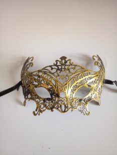 万圣节舞会派对面具 复古爵士平头面 仿古半脸男女面具装饰