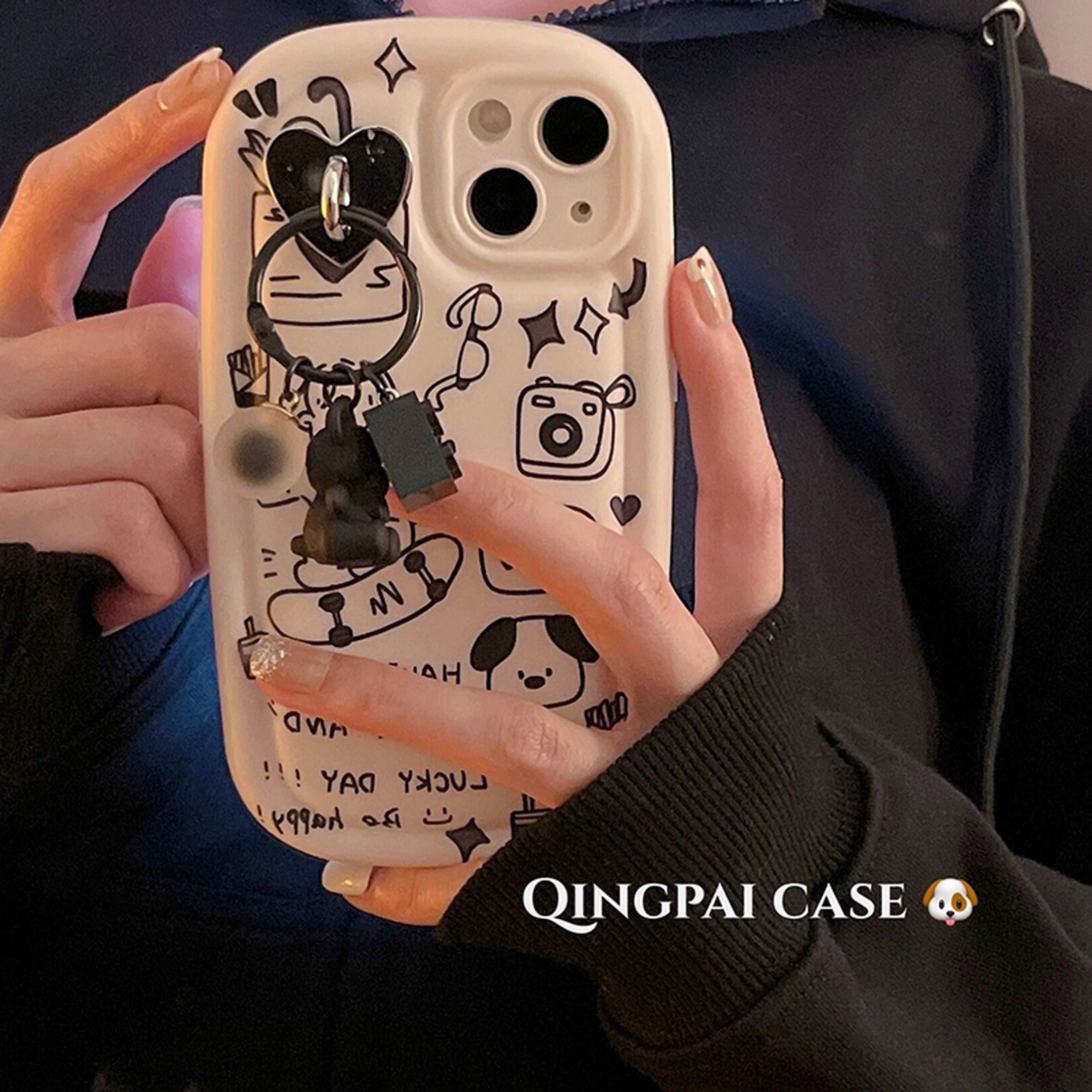 三星s23手机壳卡通涂鸦挂件