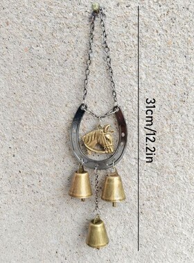 马蹄铃铛挂件复古家居装饰