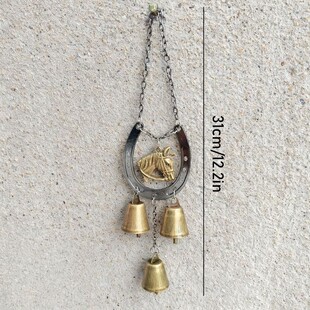 马蹄铃铛挂件复古家居装饰挂件风铃吊坠门把手窗台悬挂挂件饰品