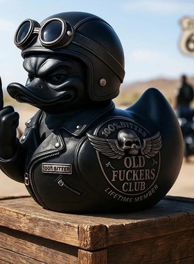 TheOld Bastard Club Duck老混蛋俱乐部鸭子装饰品桌面摆件摩托风