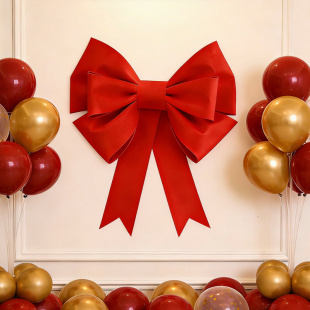 婚房布置结婚装 女方房间婚礼娘家简单大方男方卧室蝴蝶结 饰套装