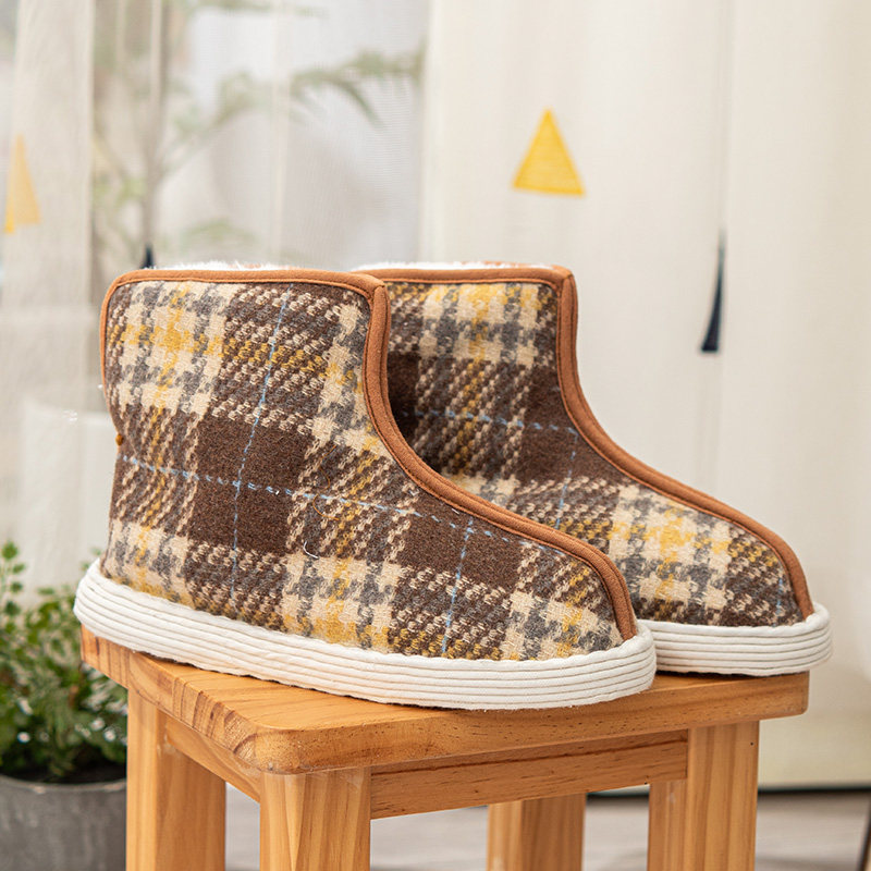 老北京手工布鞋女冬季加厚保暖妈妈棉花鞋软底时尚棉靴高帮雪地靴,女鞋,烟筒靴,淘宝优惠券,粉丝福利购,淘宝优惠卷