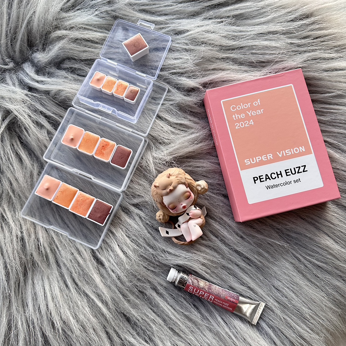 视爵2024流行色新色蜜桃套装水彩颜料8ml限定色