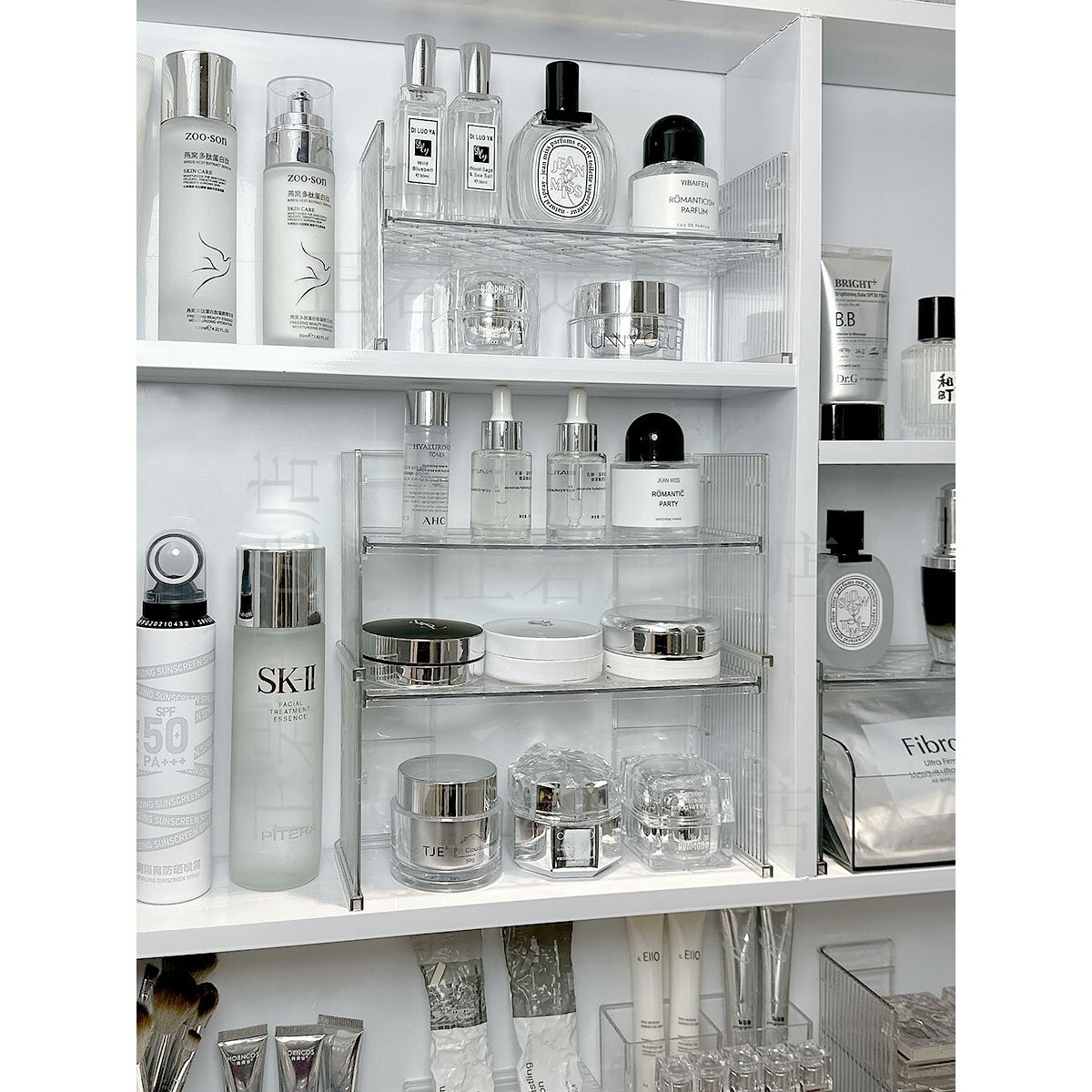 浴室柜内部收纳卫生间洗漱台洗手台整理抽屉分层免打孔镜柜门后款