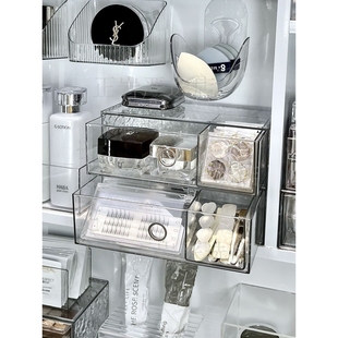 浴室柜内部收纳卫生间洗漱台洗手台整理抽屉分层免打孔镜柜门后款