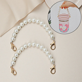 女士包包短款 带子手提diy钩扣五金配件手机短链水杯珍珠手提带