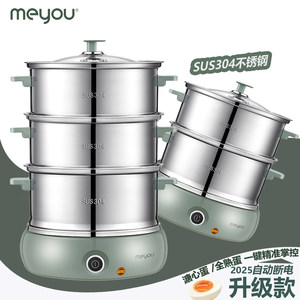 名友不锈钢煮蛋器2025新款自动断电家用小型早餐神器多功能蒸蛋机