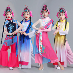 俏花旦儿童演出服梨园小花旦戏服心有翎兮赤伶舞蹈服京剧戏曲服装
