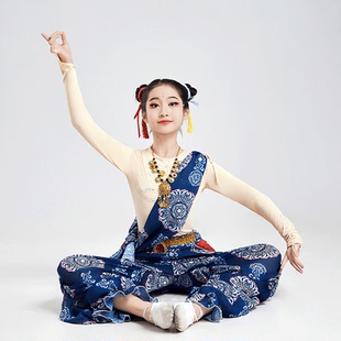 新款敦煌飞天舞蹈服莲花化生中国风异域风情仙童儿童舞民族舞服装