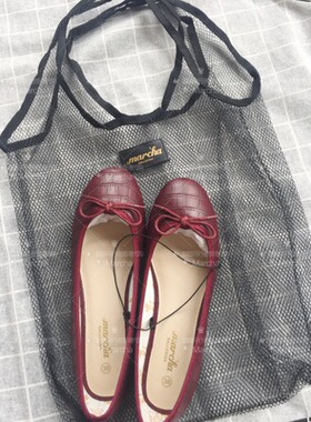 香港专柜marcha芭蕾舞蝴蝶结平底鞋柔软舒服单鞋圆头浅口瓢鞋秋季