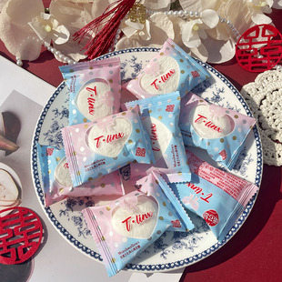 T.LINX浪漫之礼白桃味夹心棉花糖结婚喜糖婚庆满月喜糖果办公零食