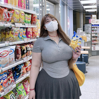 100-220斤大码女装翻领T恤