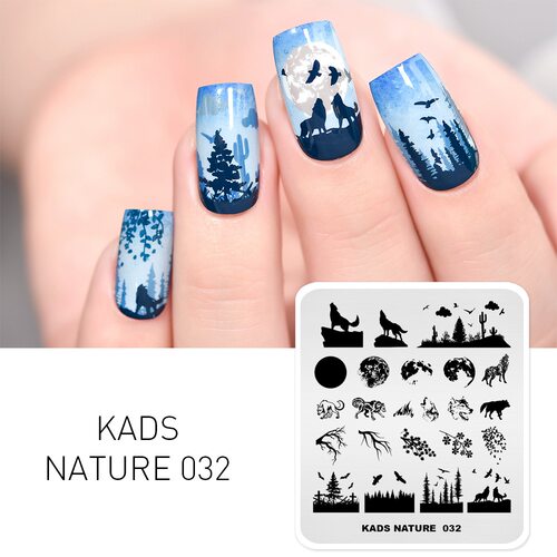 kads美甲kads卡通动物美甲印花板