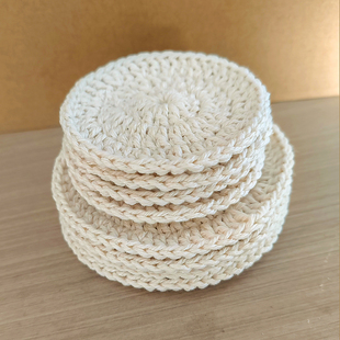 【成品包邮】纯棉手工钩针编织杯垫圆形隔热垫 杯垫 成品包邮碗垫