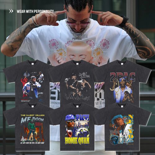 Travis Scott嘻哈说唱歌手短袖Eminem ASAP BIG 2pac美式T恤jcole