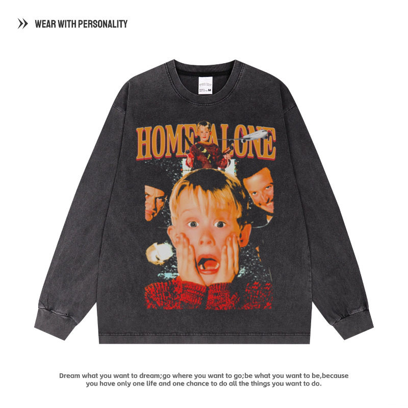 小鬼当家Home Alone美式old school趣味恶搞复古潮流上衣长袖短袖