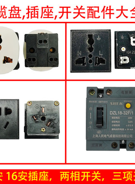 电缆盘dzl开关32安40安插座保护器泽星插座线盘专用插座