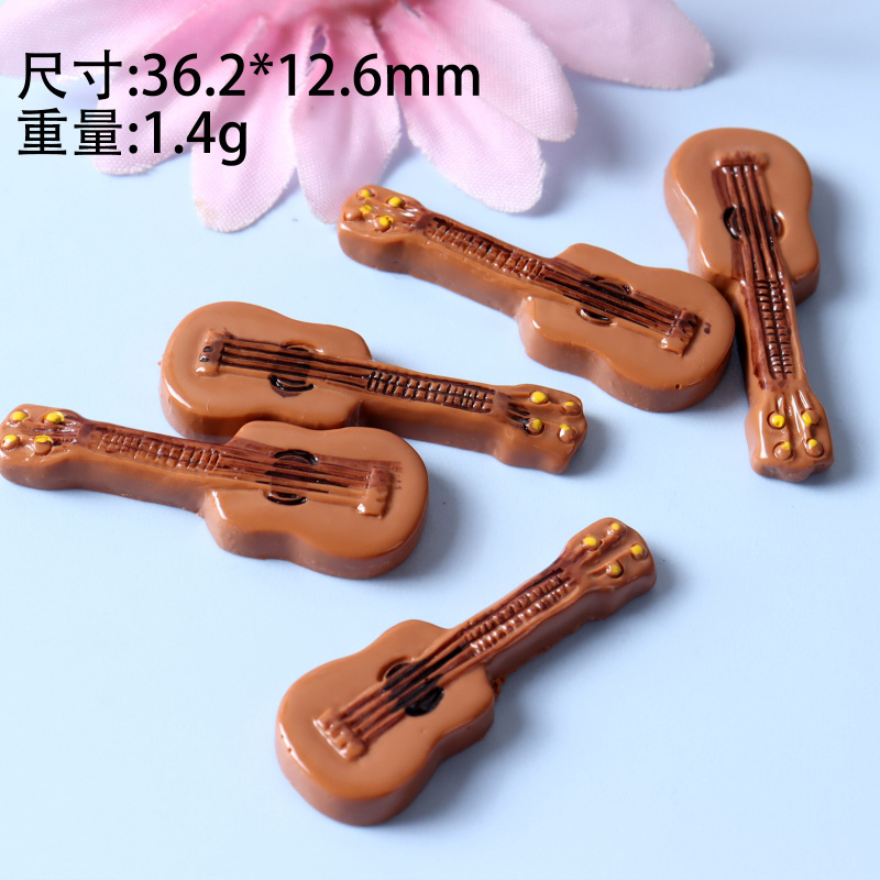 【老师推荐】仿真迷你吉他树脂配件DIY滴胶手机壳装饰儿童头饰饰