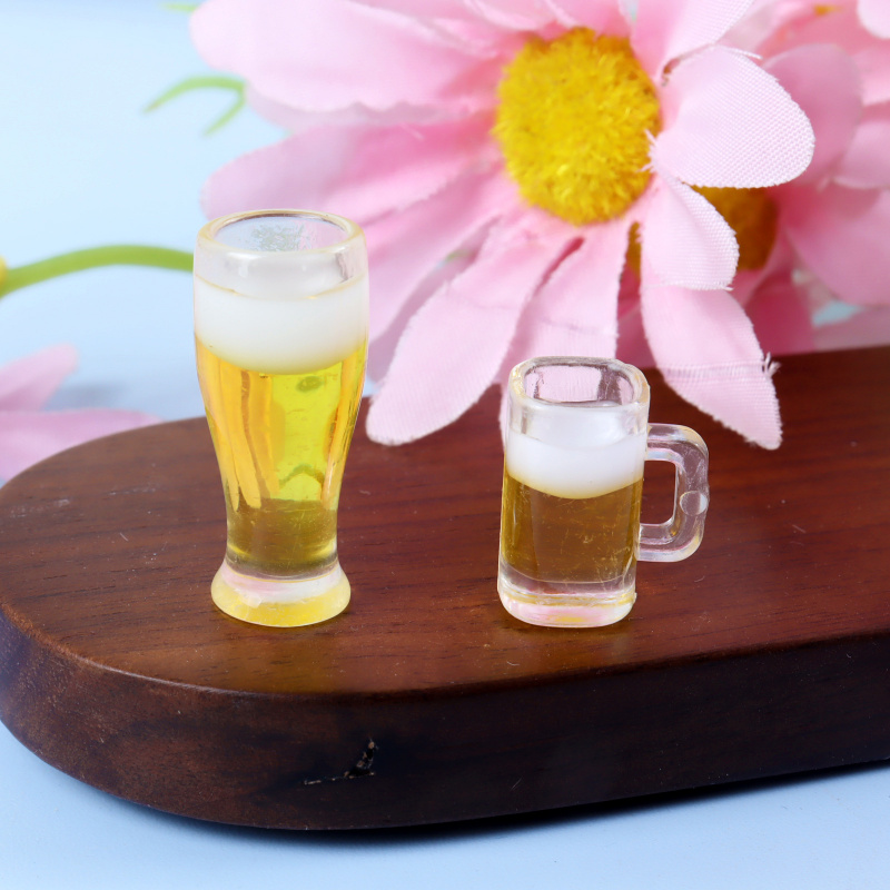 【老师推荐】仿真立体啤酒杯食玩卡通配件手工diy 配件娃娃屋小酒